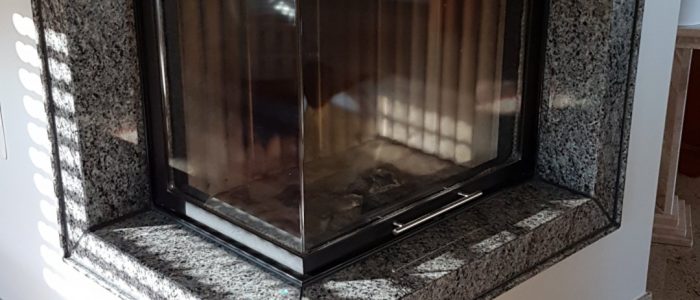 Kamin Blue Ice poliert